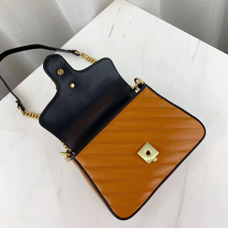 Replica Gucci Gg Marmont Mini Top Handle Bag 583571 Cognac