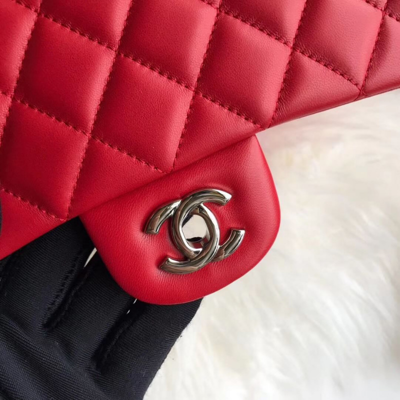 Replica Chanel 1112 Red Medium Size 2.55 Lambskin Leather Flap Bag