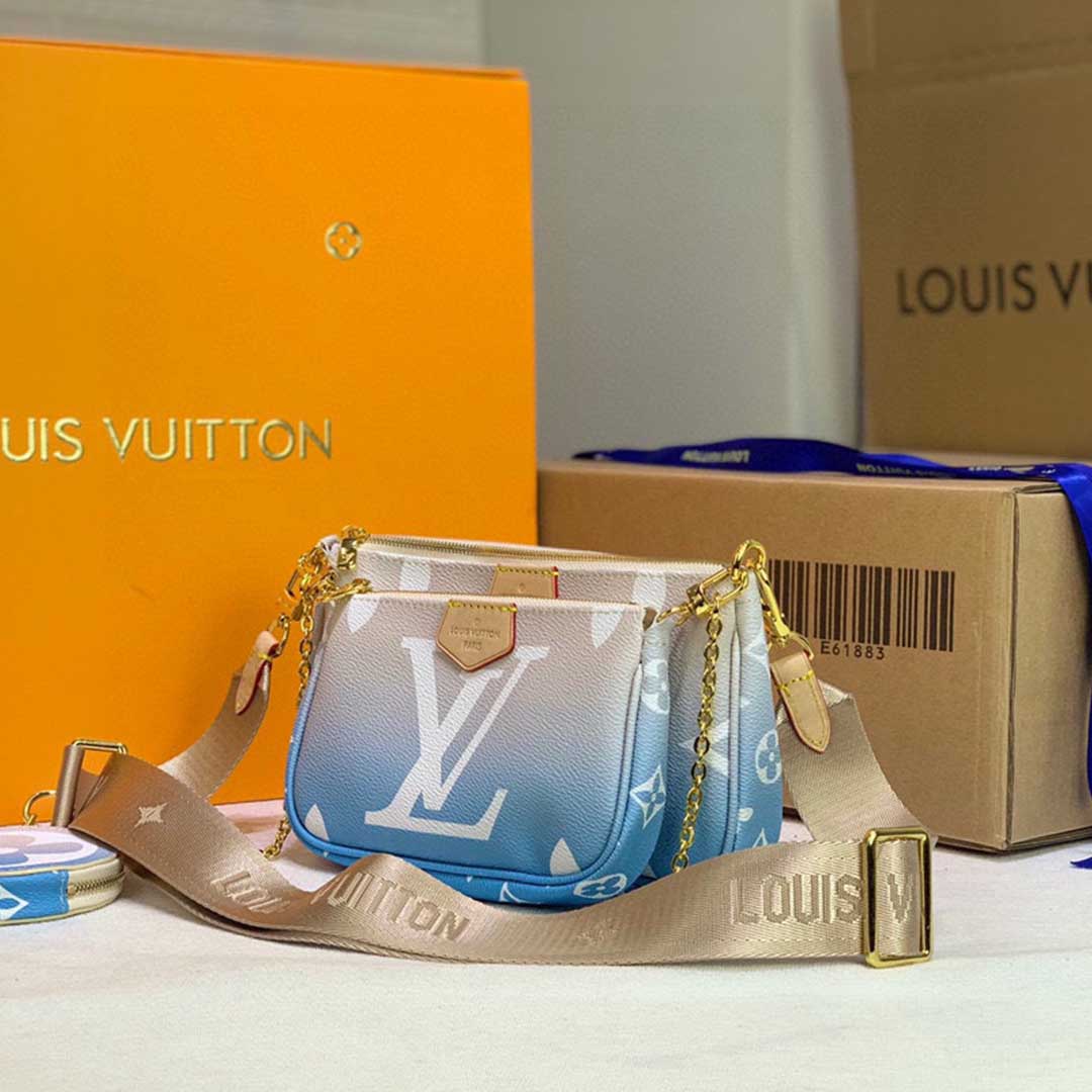 Replica Louis Vuitton Multi Pochette Accessoires-M57634 Pink/Blue