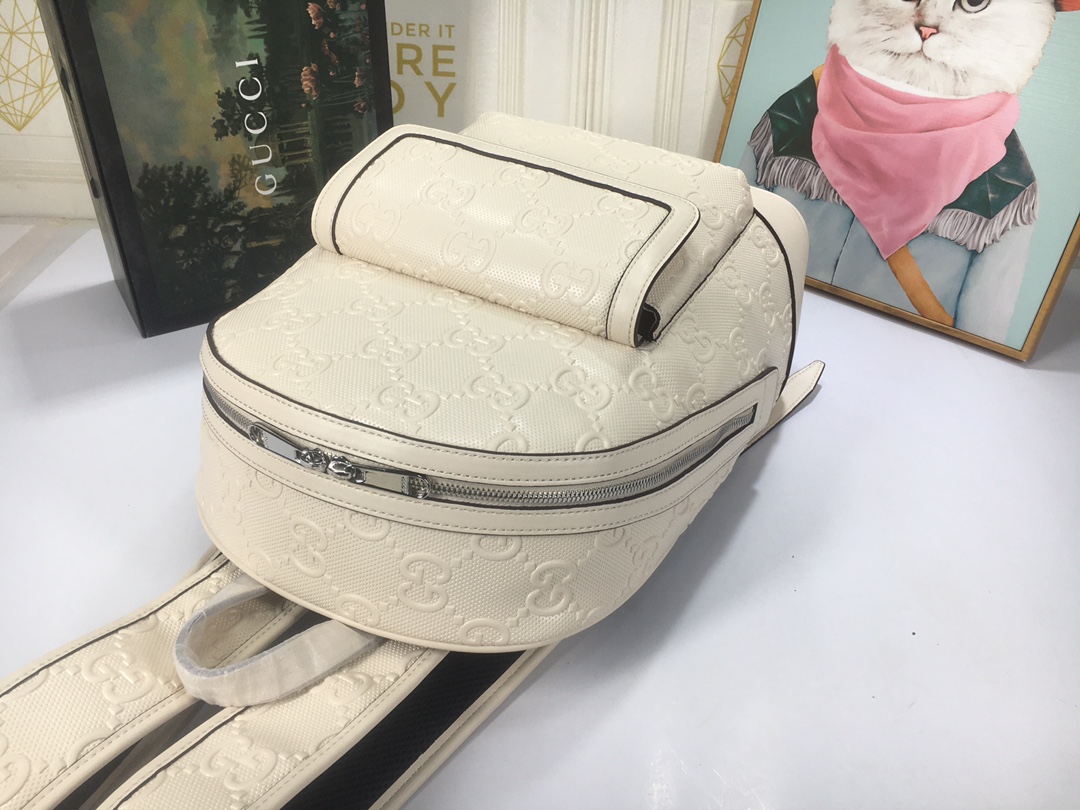 Replica Gucci Double G Embossed Backpack
