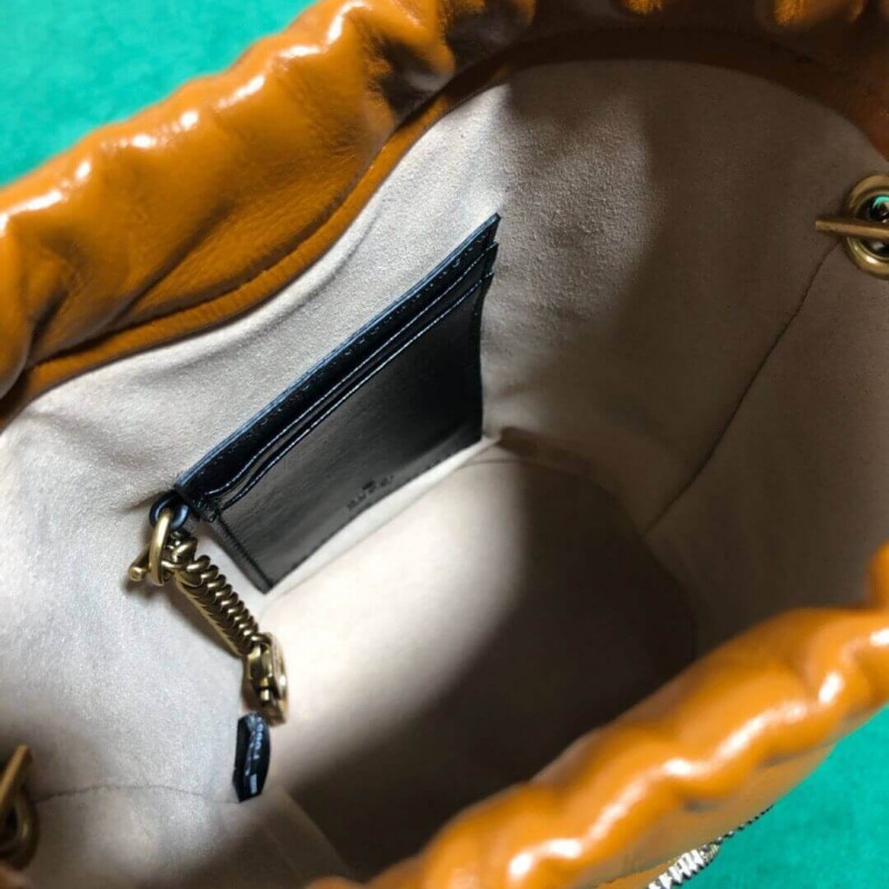 Replica Gucci Gg Marmont Mini Bucket Bag 575163 Cognac