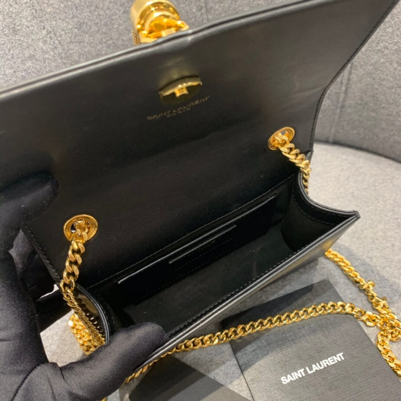 Replica Saint Laurent Smooth Calfskin Small Classic Monogram Kate Tassel Satchel 354120