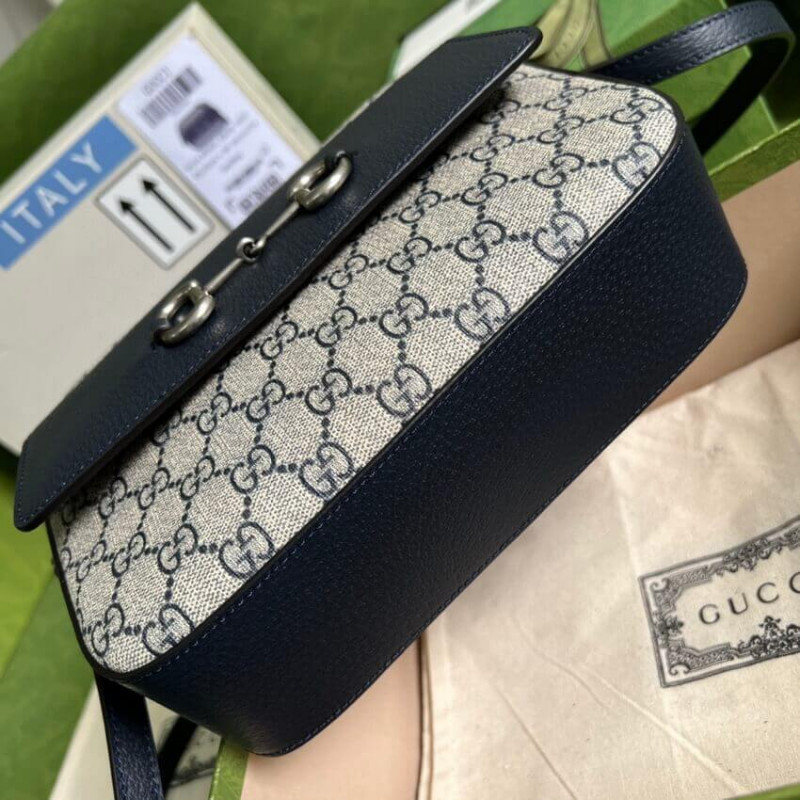 Replica Gucci Horsebit 1955 Small Bag In Blue 645454