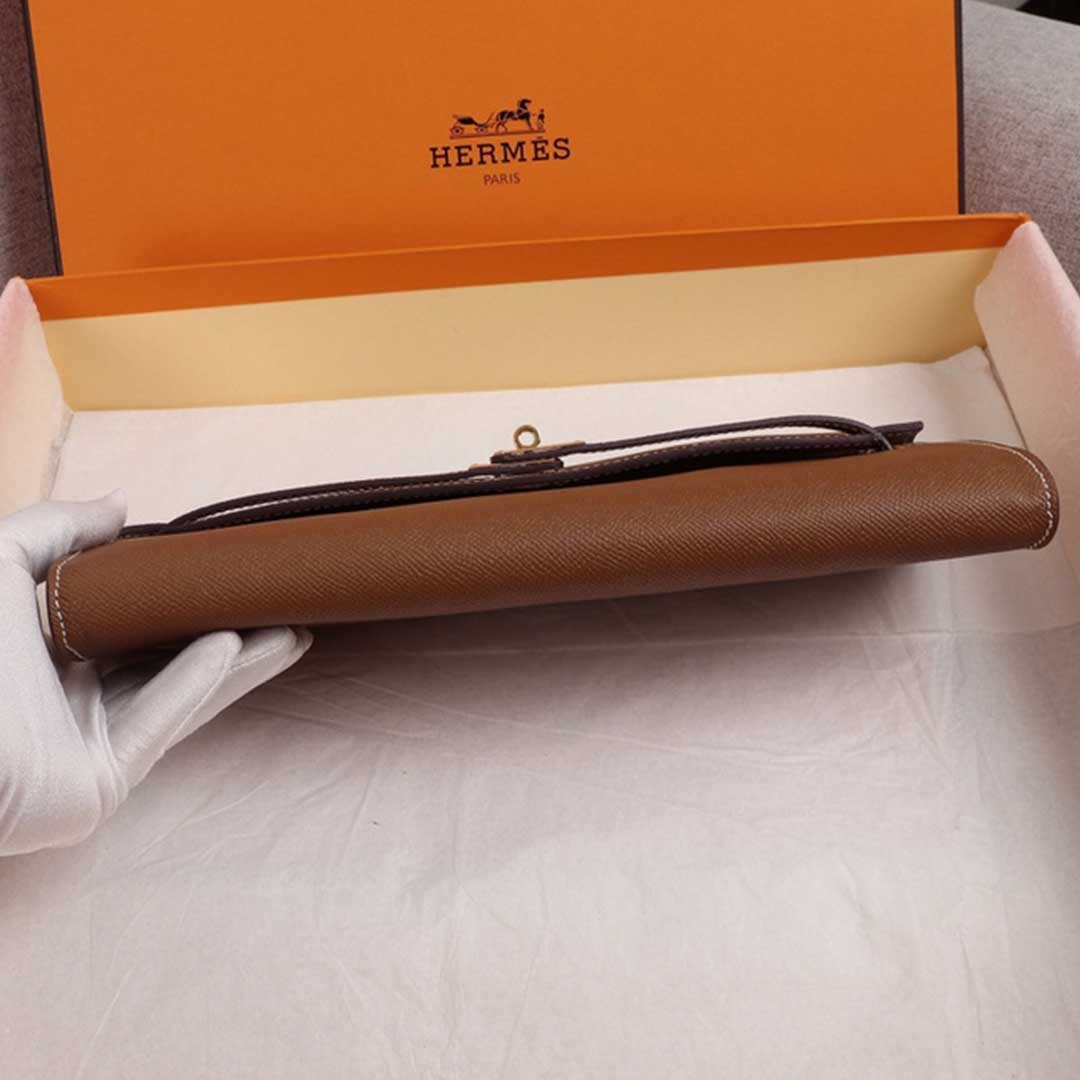 Replica Hermes Aaa-Kelly Cut Pochette Black/Brown/Blue