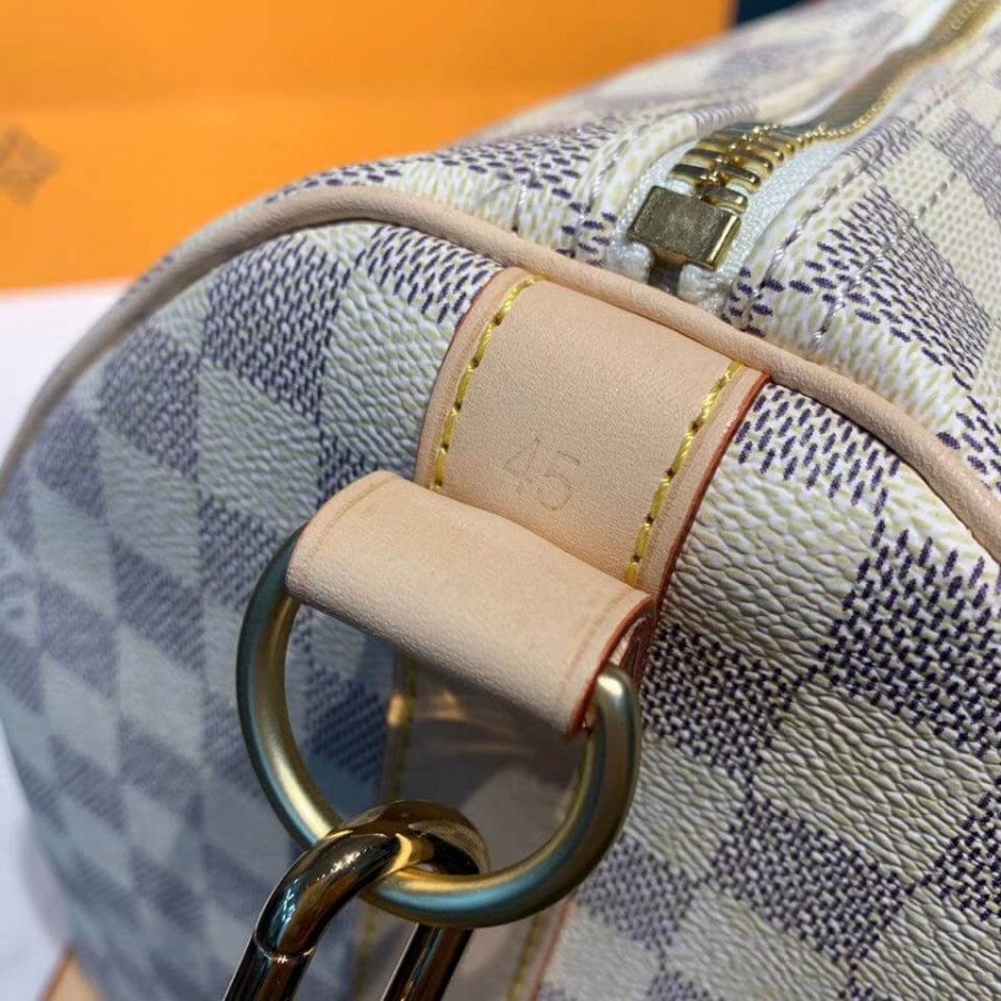 Replica Louis Vuitton Damier Azur Keepall Bandouliere 45 N41430