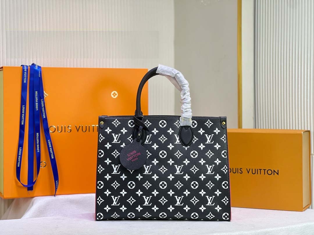 Replica Louis Vuitton Monogram A4 Leather Onthego Totes