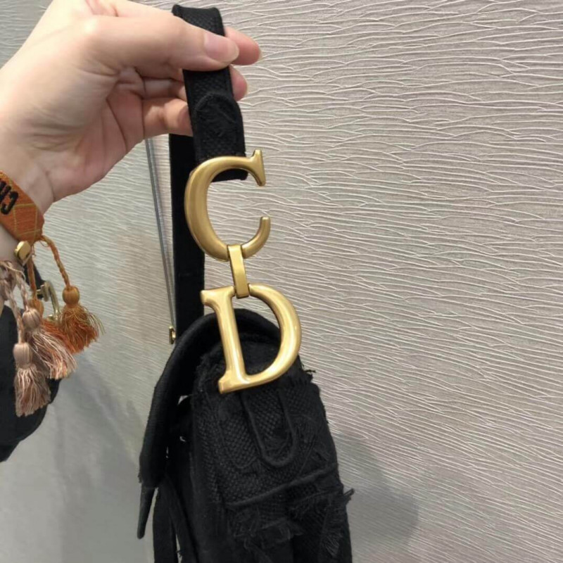 Replica Christian Dior Saddle Bag In Camouflage Embroidery M0446