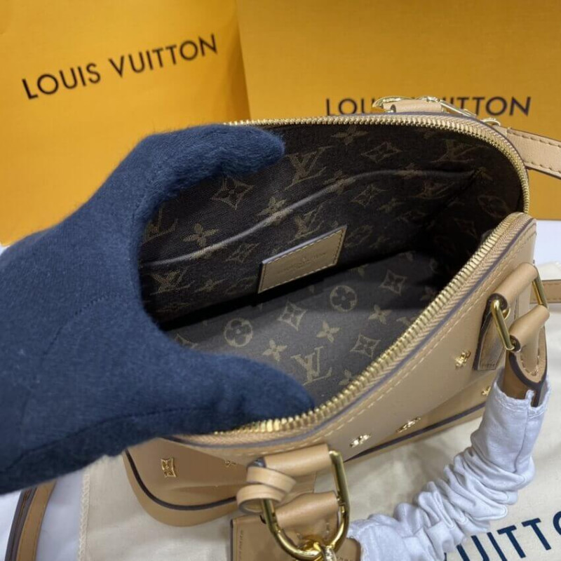 Replica Louis Vuitton Alma Bb Monogram Metal In Beige M58638