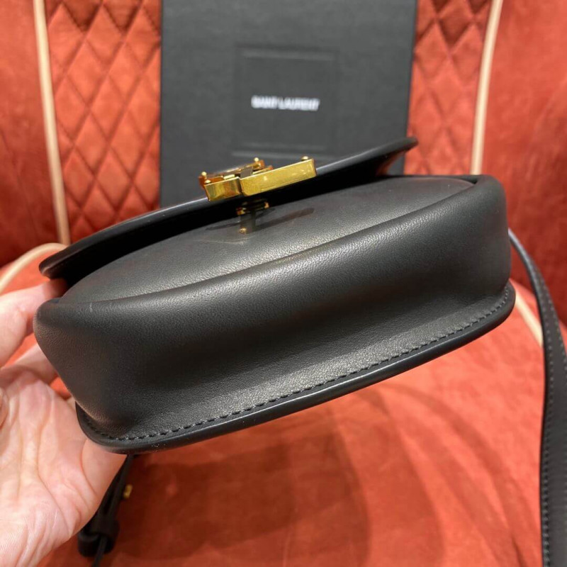 Replica Saint Laurent Kaia Ysl-Plaque Mini Leather Satchel 623097