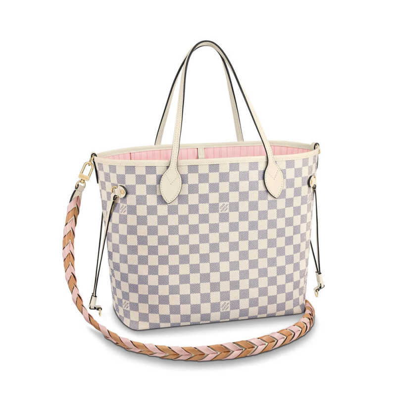 Replica Louis Vuitton Damier Azur Neverfull Mm N45295 Pink