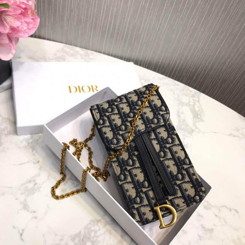 Replica Christian Dior Oblique Saddle Chain For Phone M019
