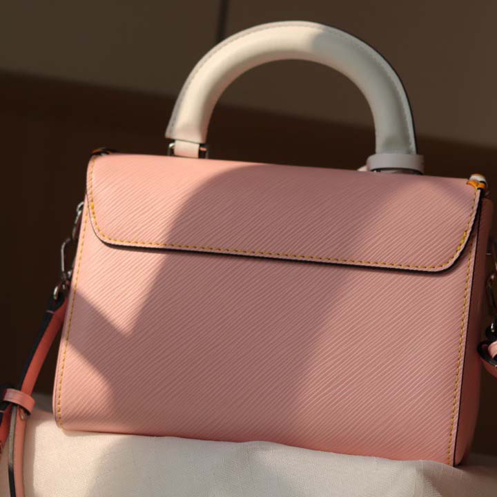 Replica Louis Vuitton Twist Mm Handbag Black/Pink/Brown