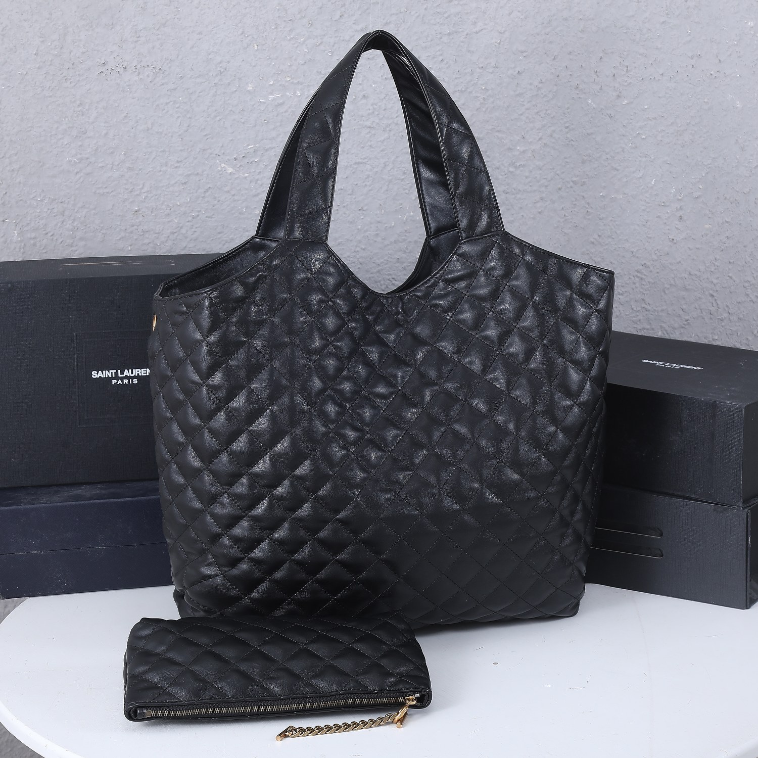 Replica Ysl Aaa-Icare Maxi Shopping Bag With Wallet