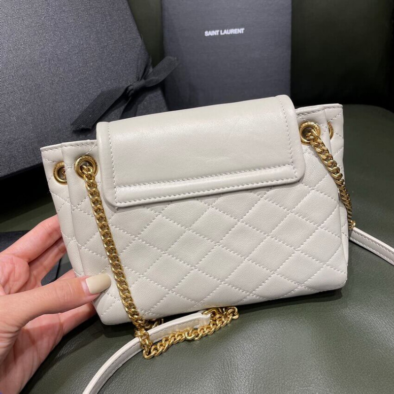 Replica Saint Laurent Nolita Mini Leather Shoulder Bag 672738 White