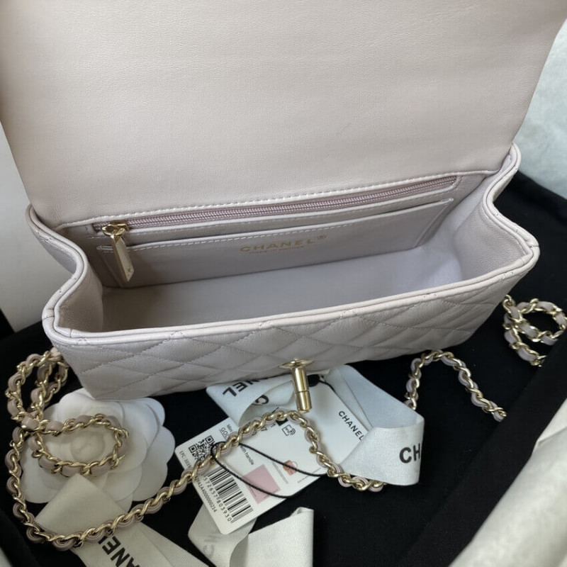 Replica Chanel Mini Flap Bag With Top Handle As2431 In Iridescent Lambskin