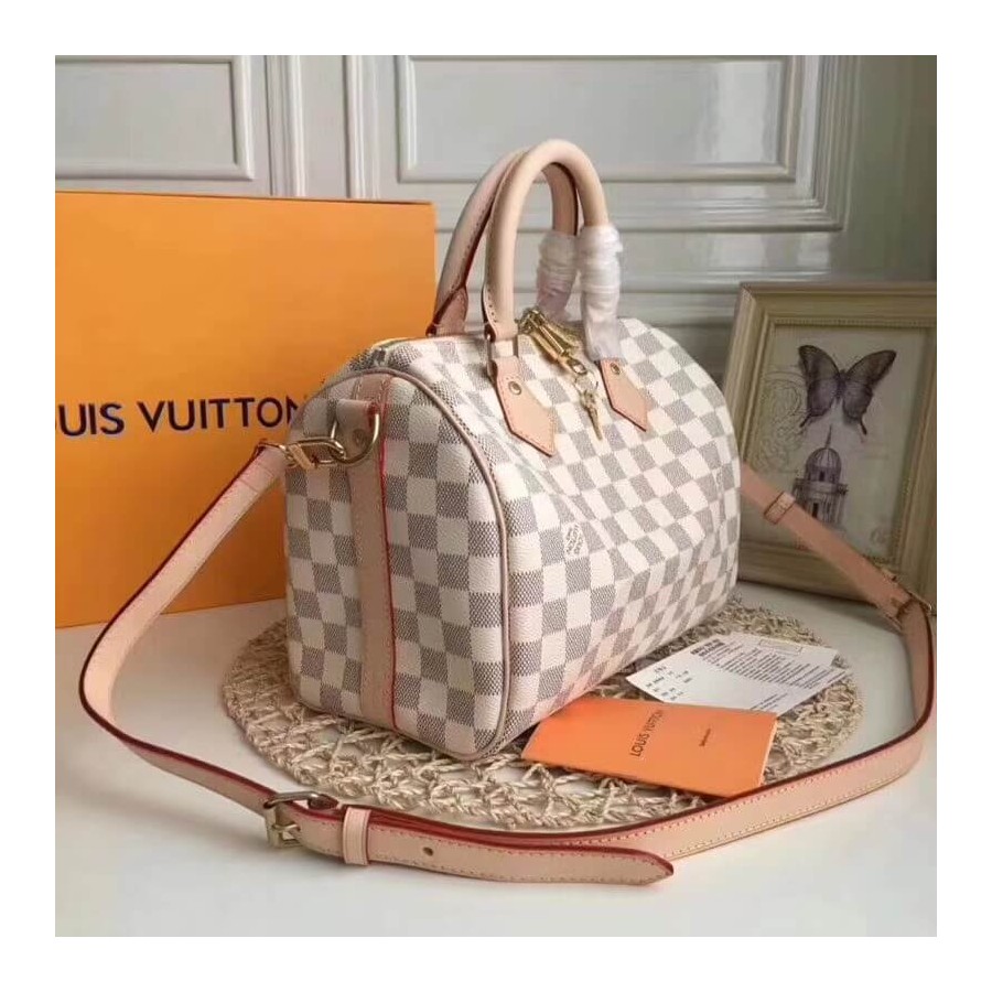 Replica Louis Vuitton Damier Azur Canvas Speedy Bandouliere 25 N41374