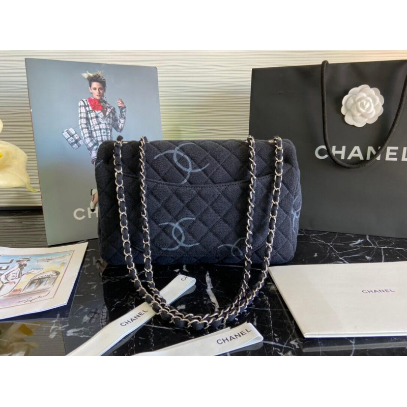 Replica Chanel Denim Classic Flap Jumbo Large Bag As2072