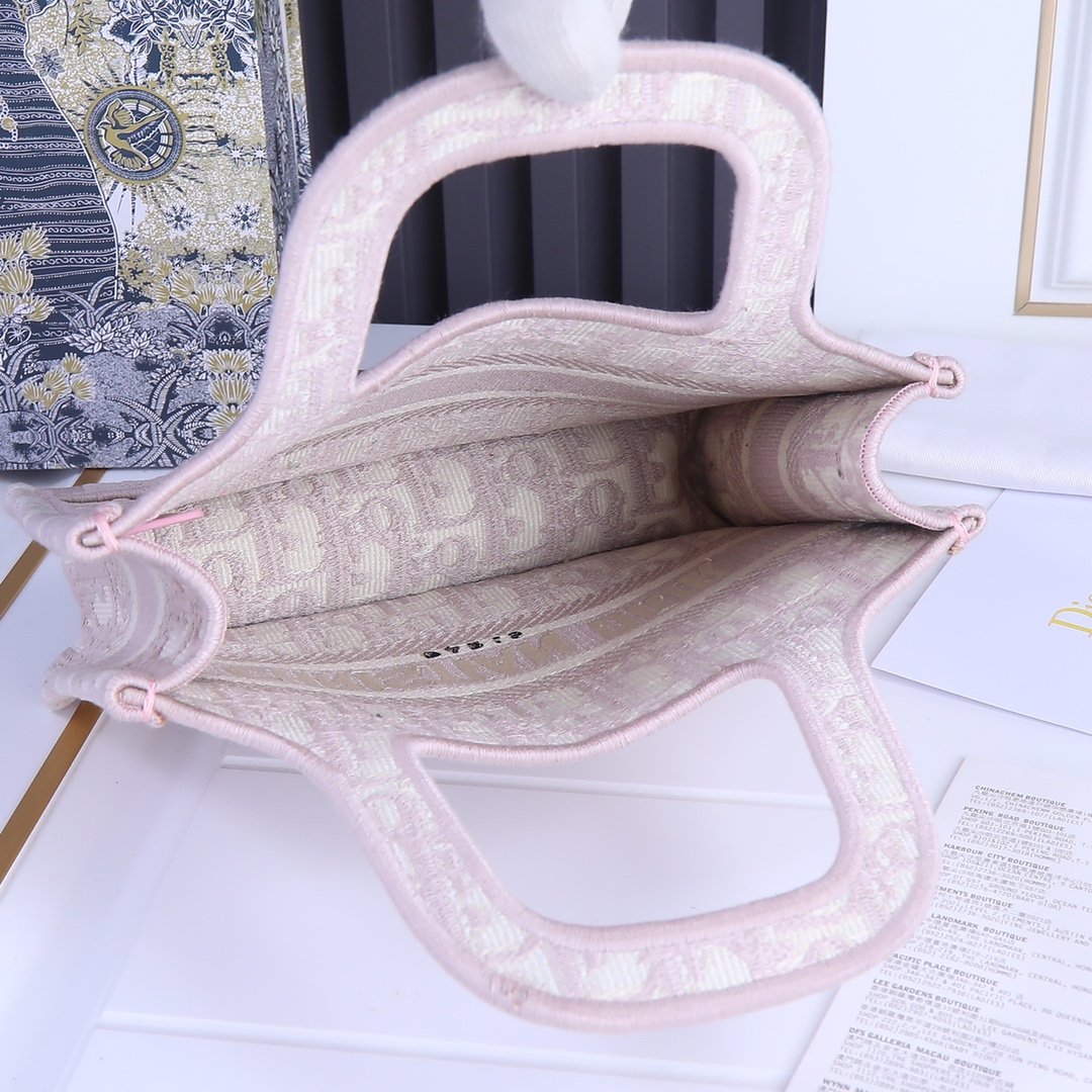 Replica Dior Oblique Embroidery Mini Book Tote