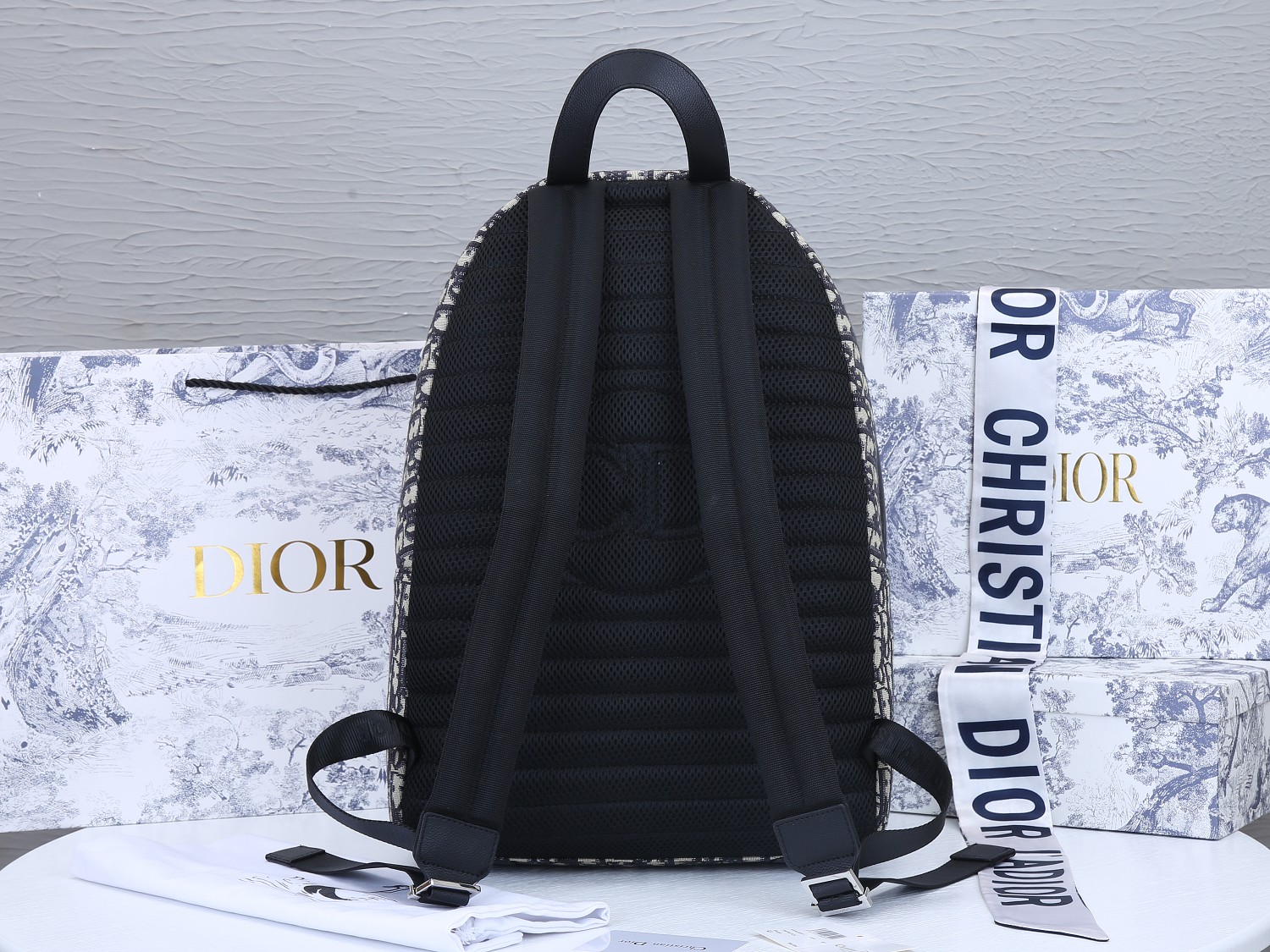 Replica Dior 42Cm Rider Backpack Beige/Blue