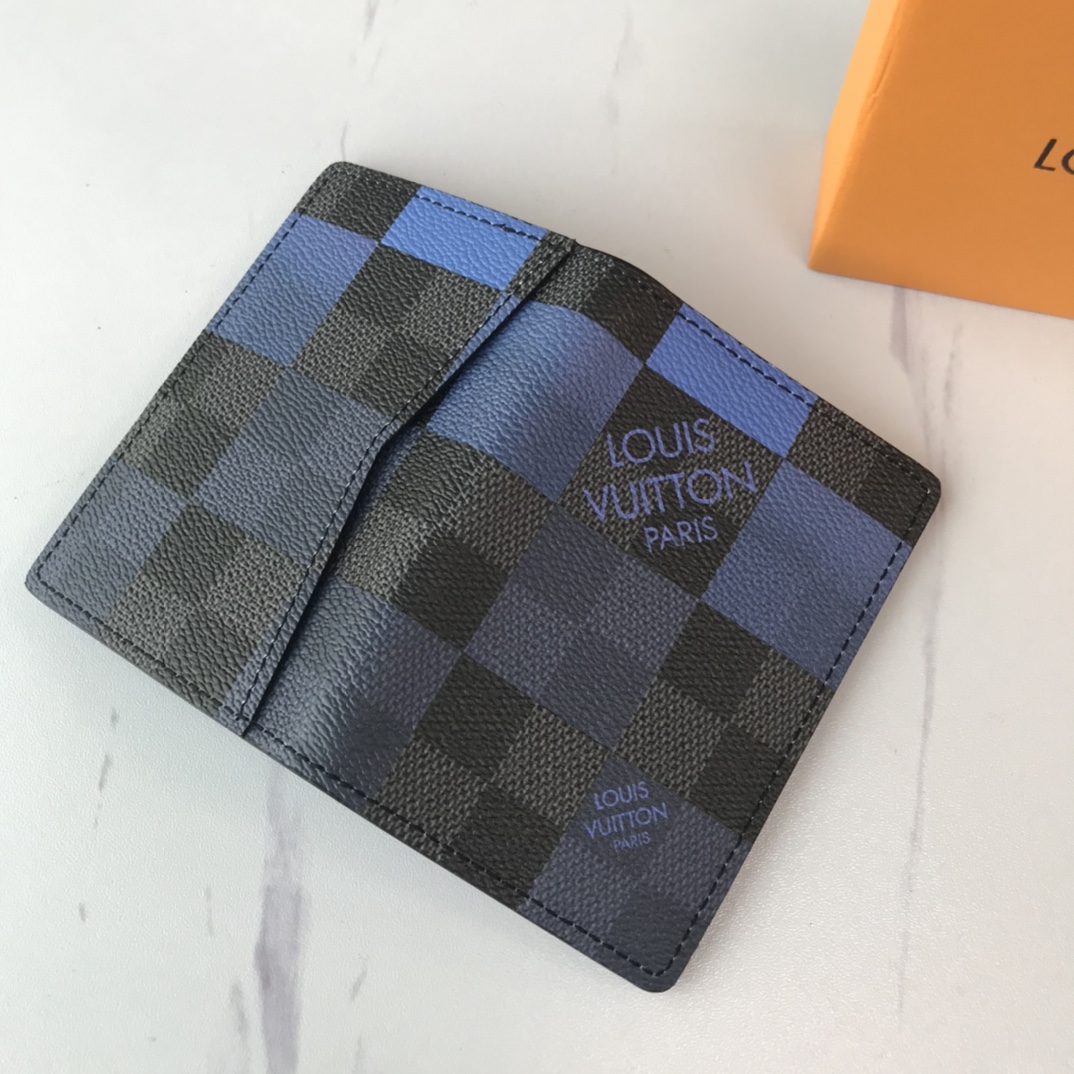 Replica Louis Vuitton Pocket Organizer N40411 White/Blue/Orange