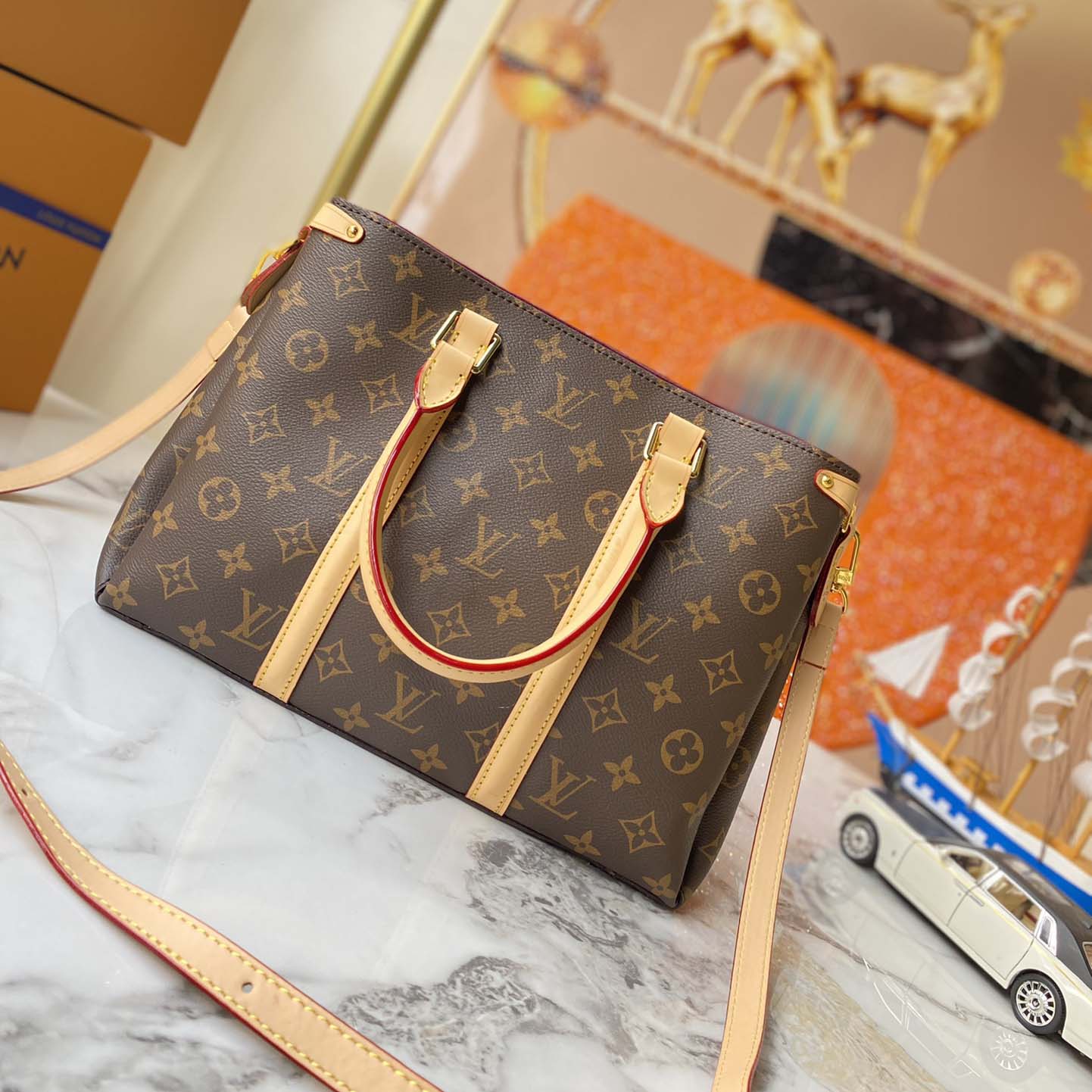 Replica Louis Vuitton Monogram Canvas Soufflot Mm