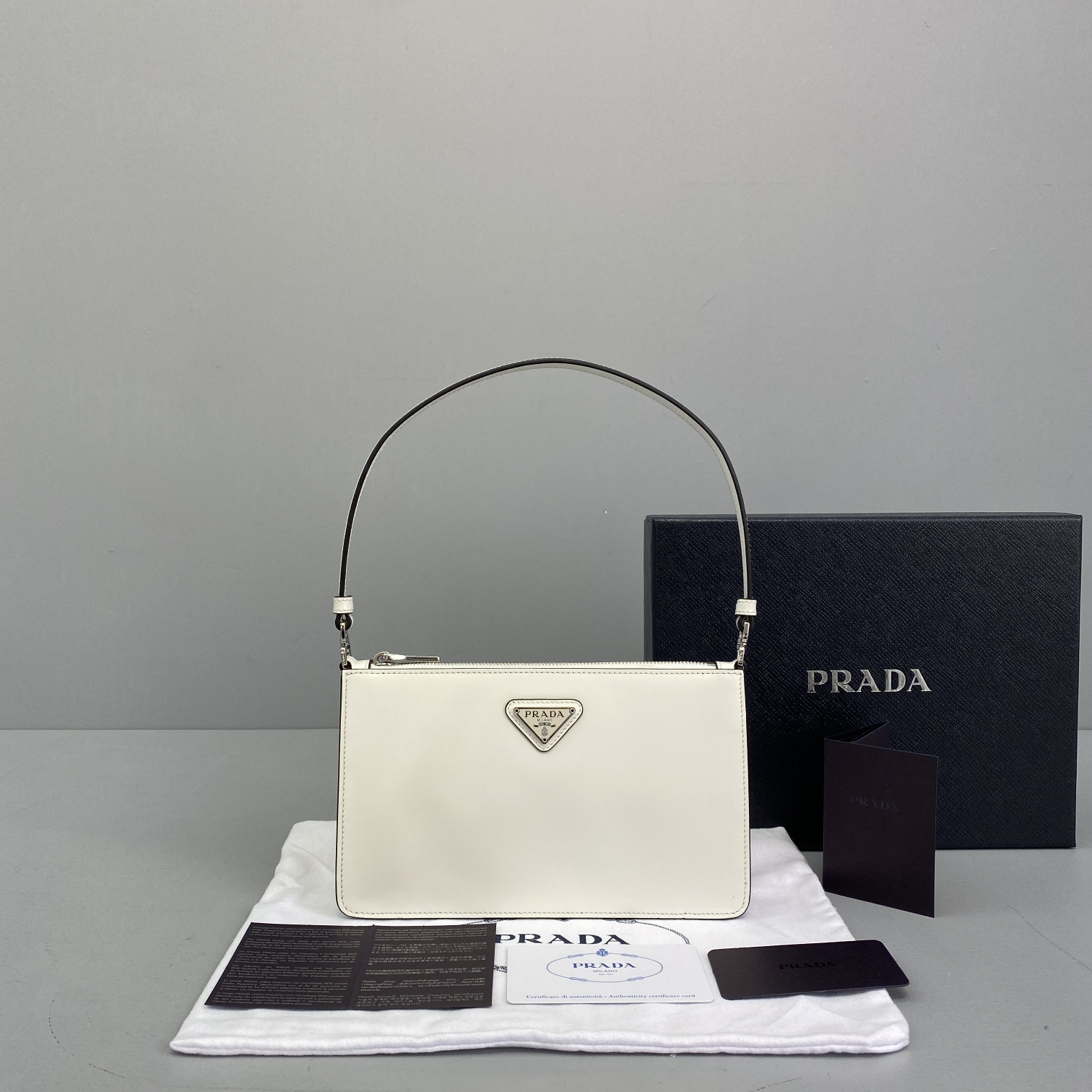 Replica Prada Saffiano Leather Handles Mini Bag