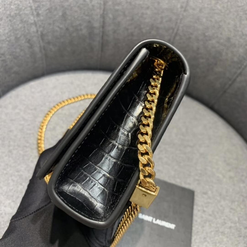 Replica Saint Laurent Small Kate Tassel Chain Bag In Crocodile Leather 354120