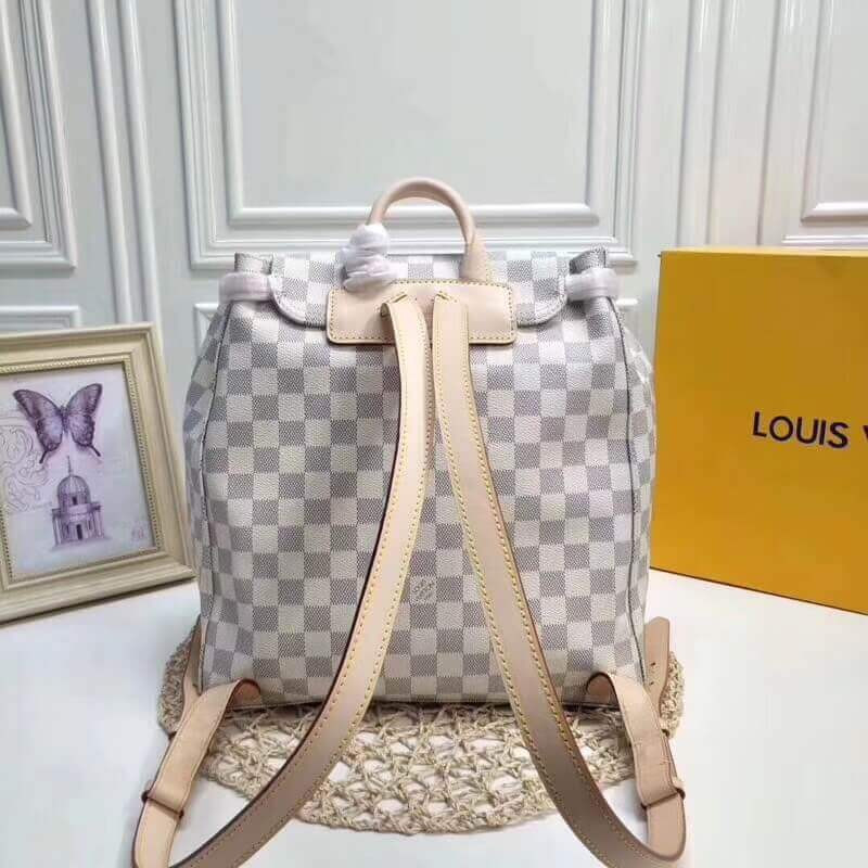 Replica Louis Vuitton Damier Azur Canvas Sperone Backpack N41578