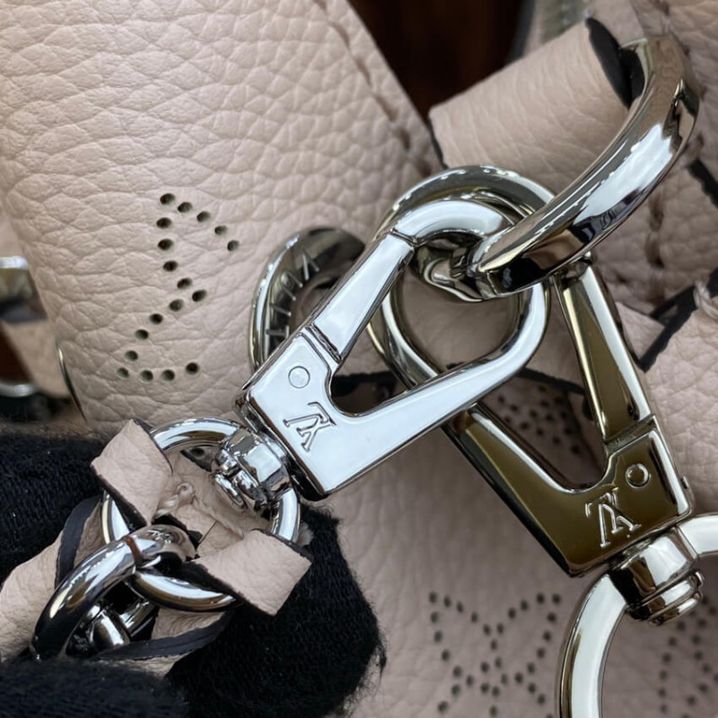 Replica Louis Vuitton Mahina Calf Leather Bella Tote M59203 Cream