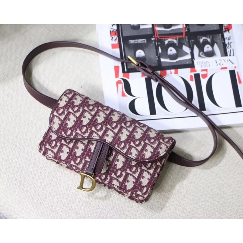 Replica Christian Dior Oblique Saddle Belt Bag S5619