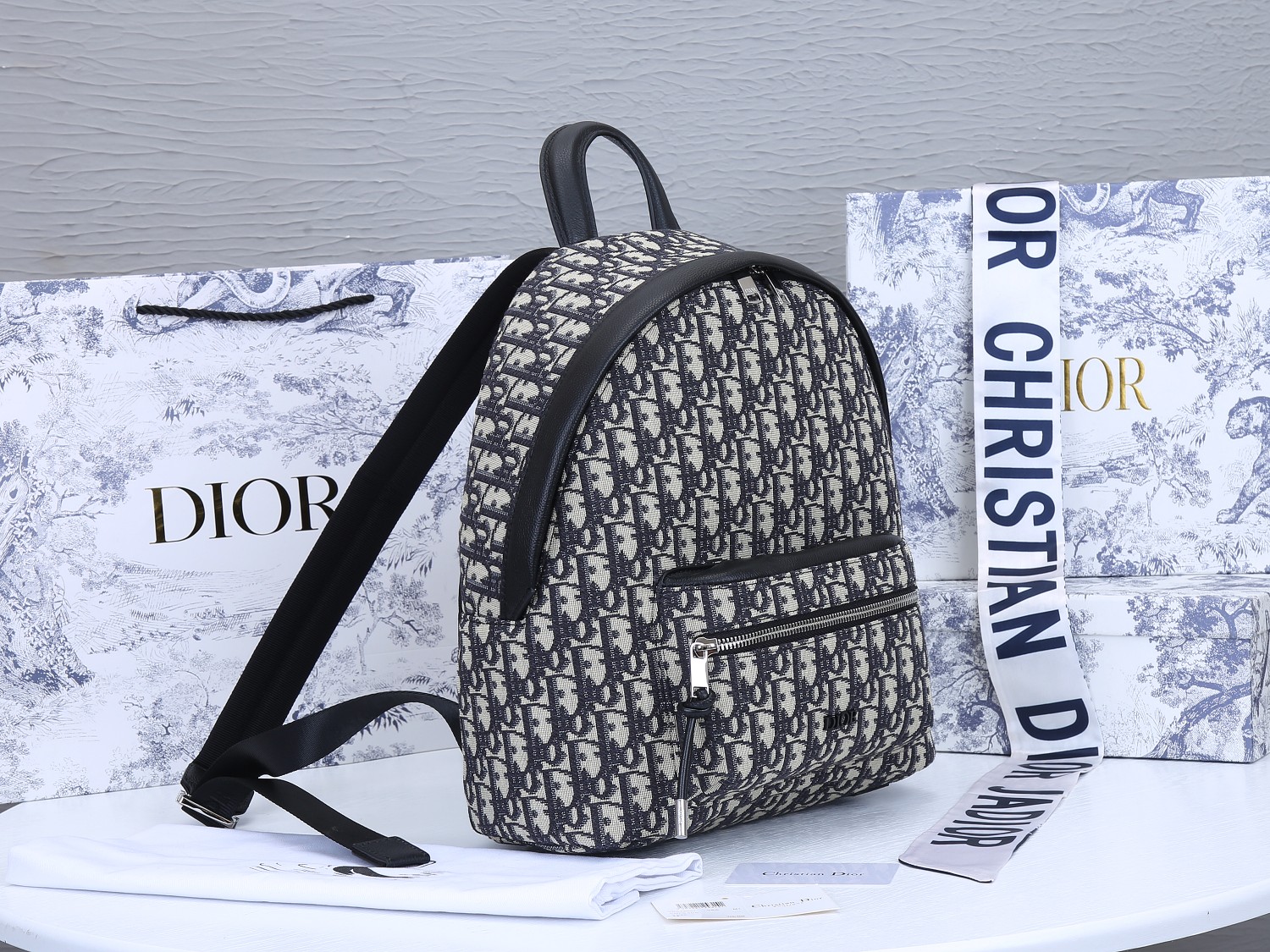 Replica Dior 38Cm Rider Backpack Beige/Blue
