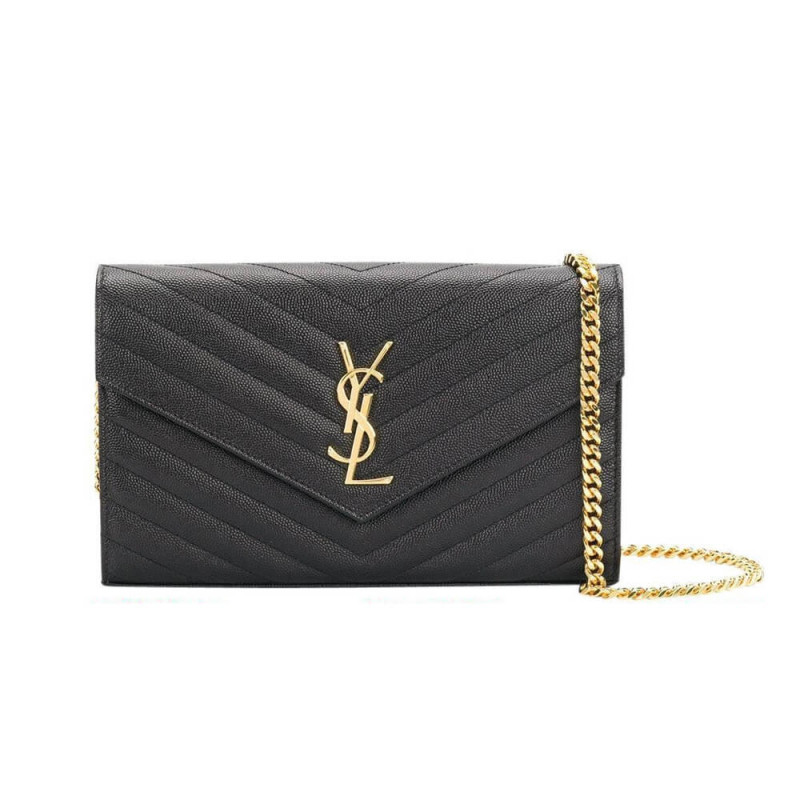 Replica Saint Laurent Monogram Envelope Chain Wallet 377828
