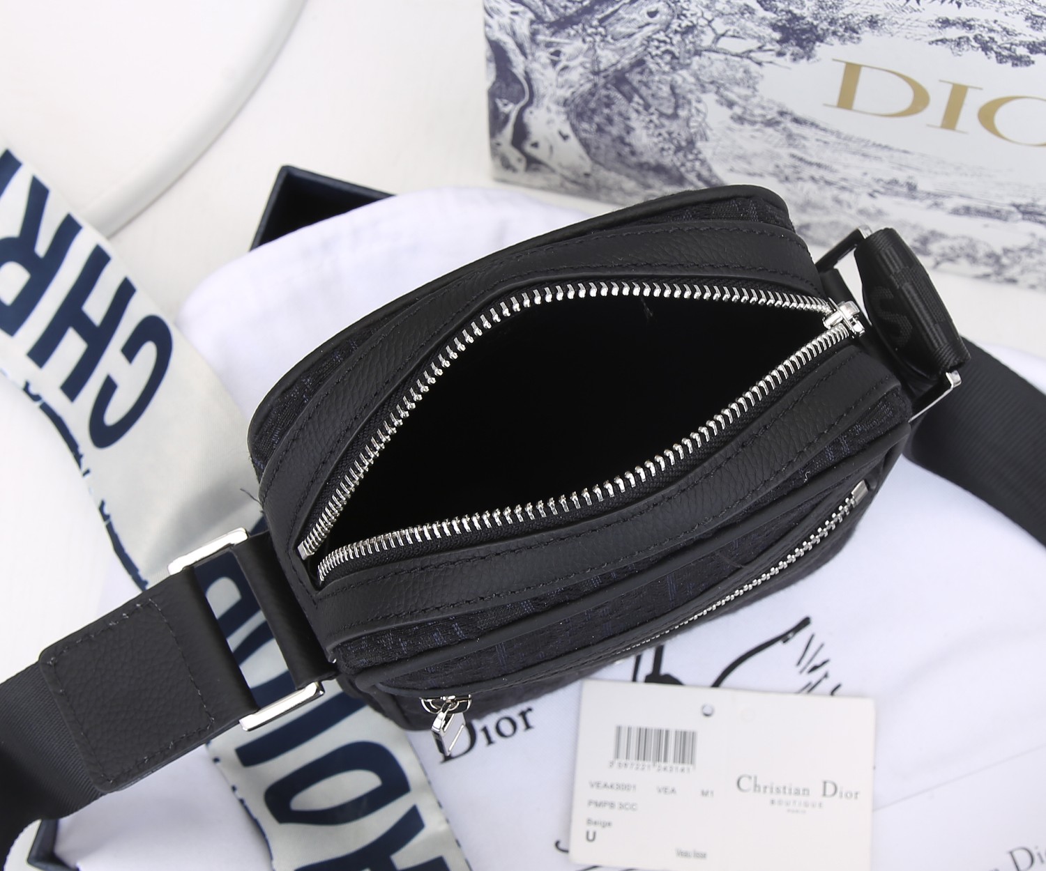 Replica Dior Messenger Pouch Black/Beige