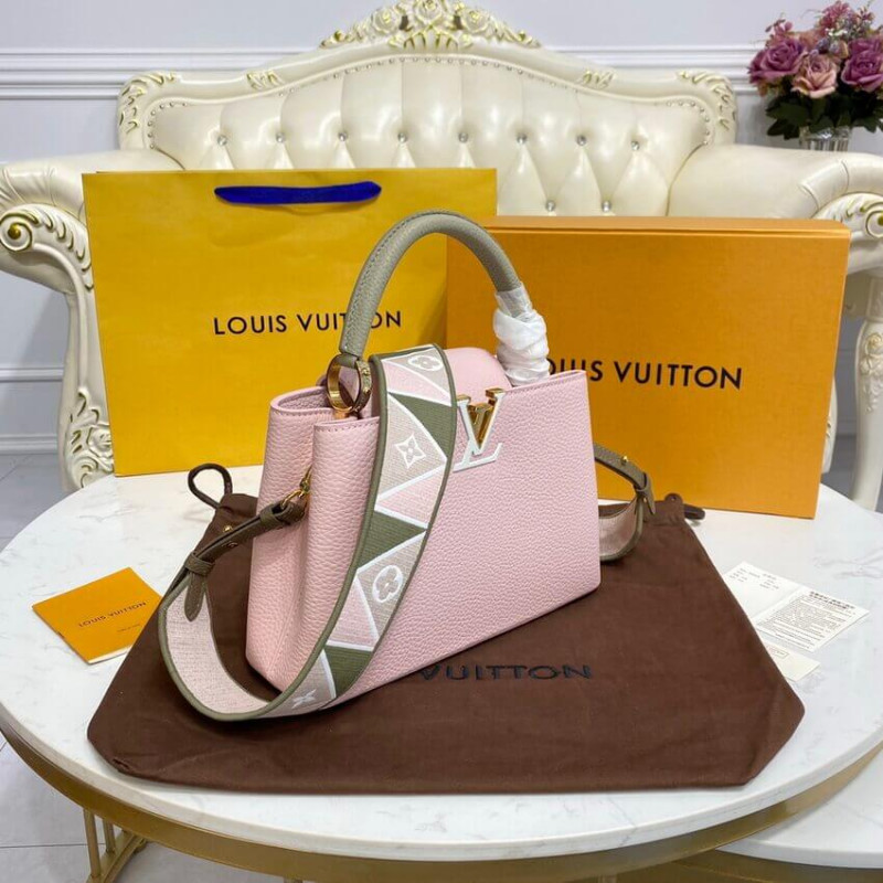 Replica Louis Vuitton Capucines Bb M59061 Rose/Beige