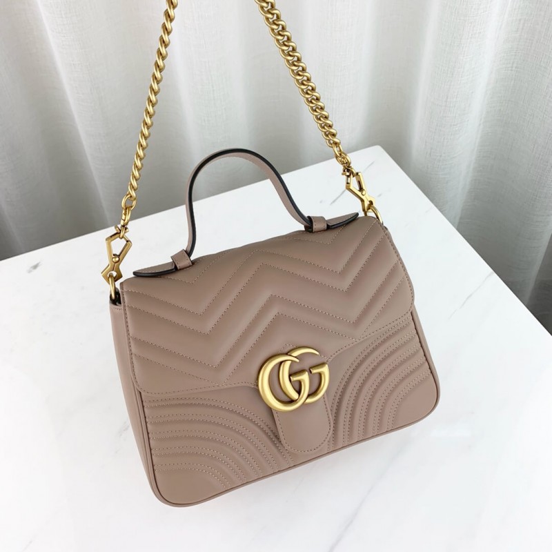 Replica Gucci Gg Marmont Matelasse Top Handle Bag 498110