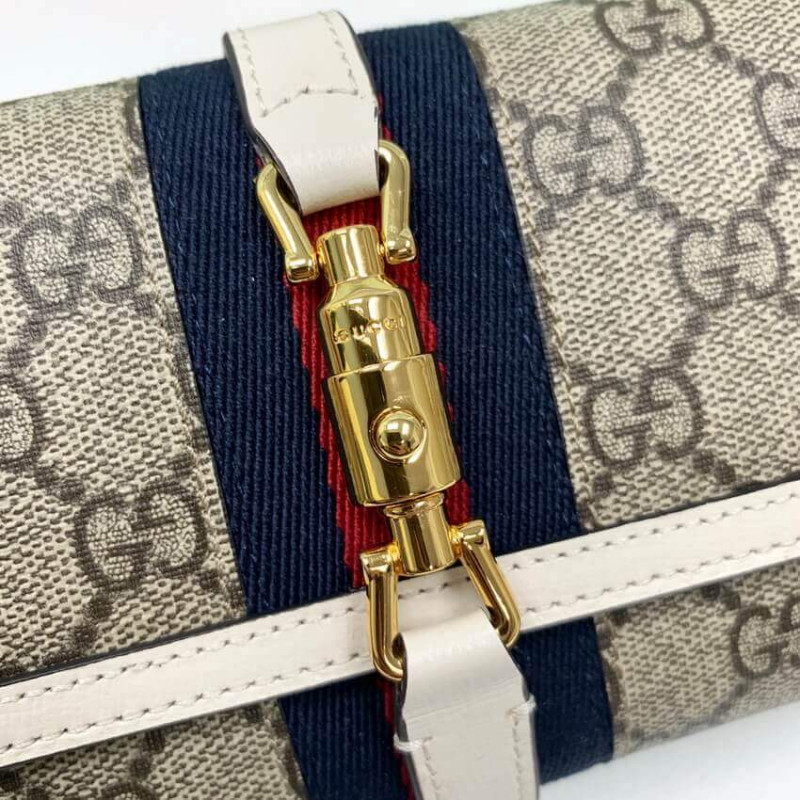Replica Gucci Jackie 1961 Chain Wallet 652681 White