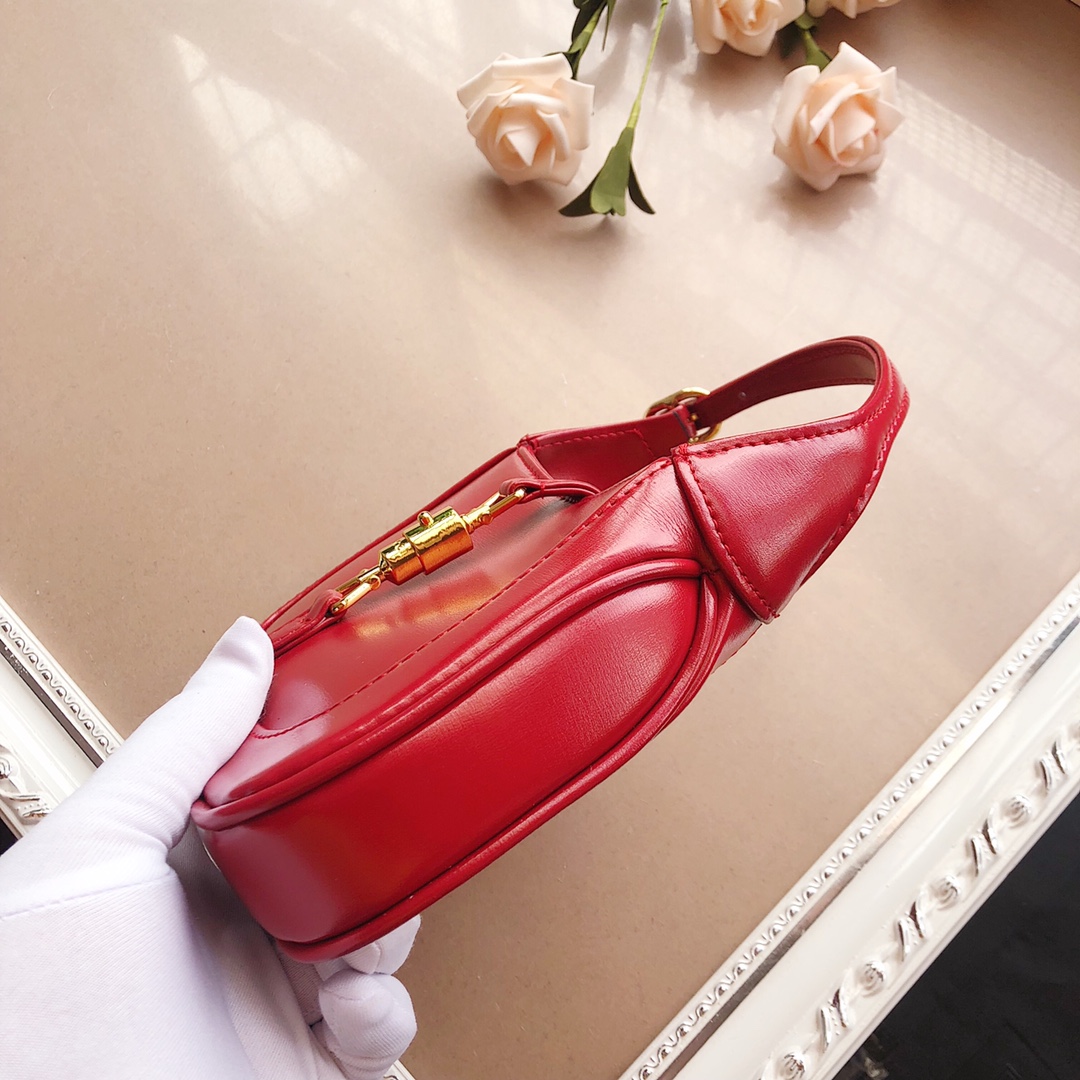 Replica Gucci Jackie 1961 Mini Shoulder Bag 637092 Black/White/Red