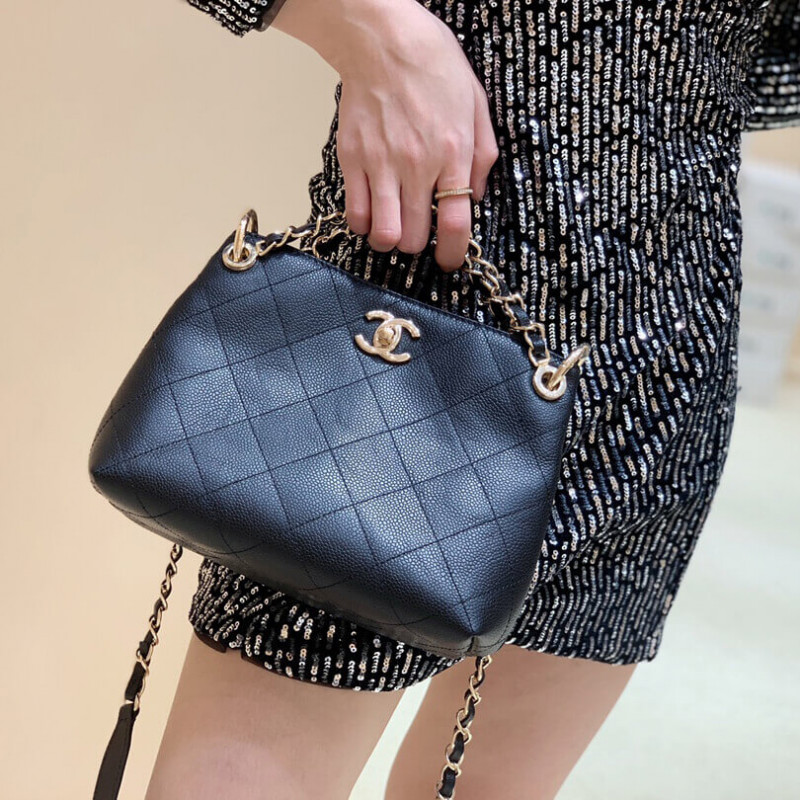 Replica Chanel Grained Calfskin Small Hobo Bag As1461