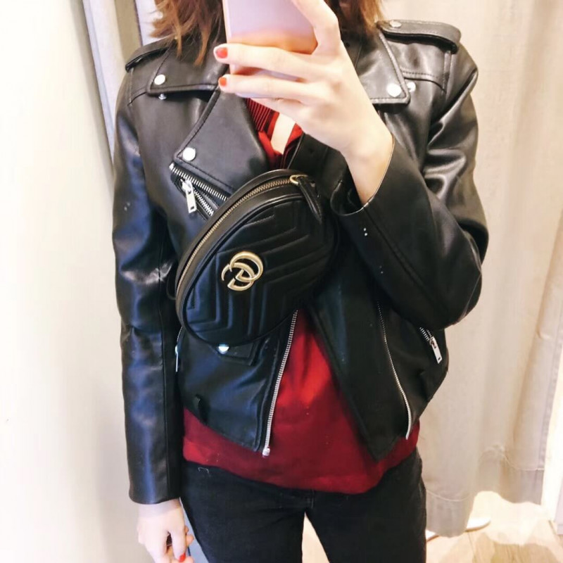 Replica Gucci Gg Marmont Matelasse Leather Belt Bag 476434