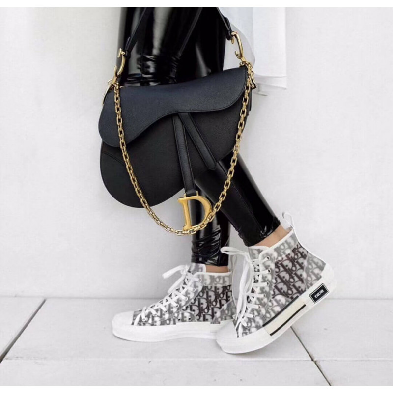 Replica Christian Dior Saddle Bag In Grained Calfskin M0446