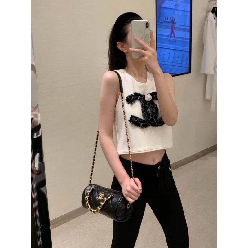 Replica Chanel Shiny Lambskin Small Bowling Bag As1899