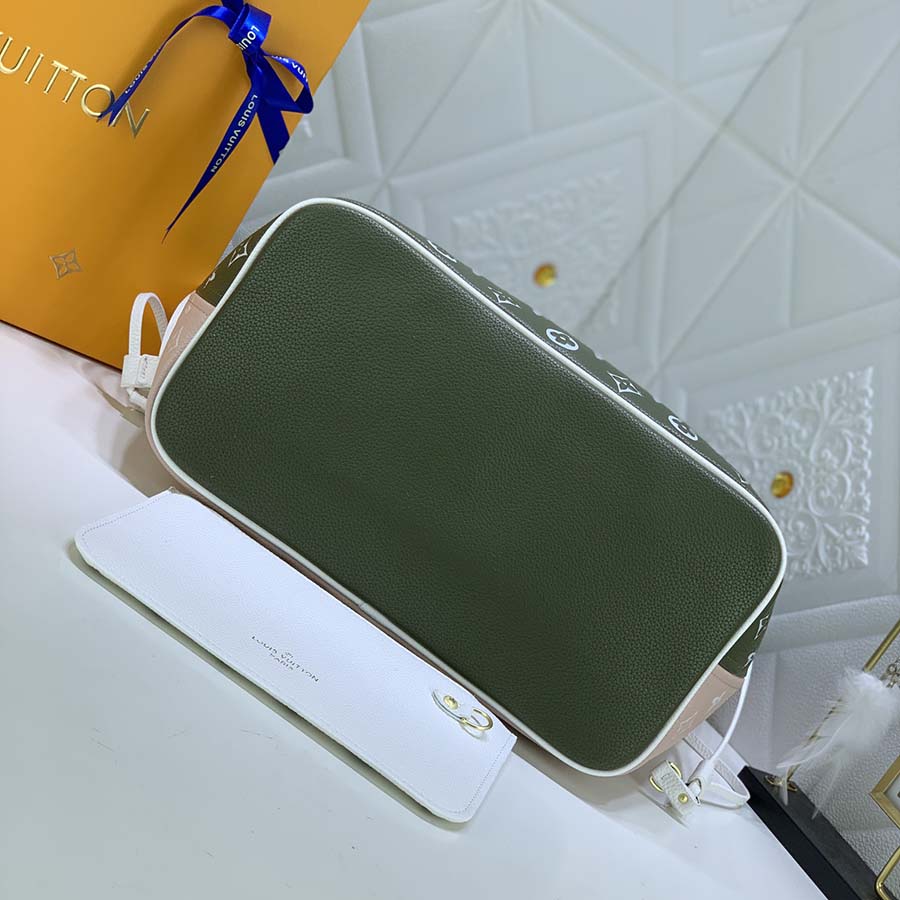 Replica Louis Vuitton Neverfull Mm Tote Bag- Green Beige
