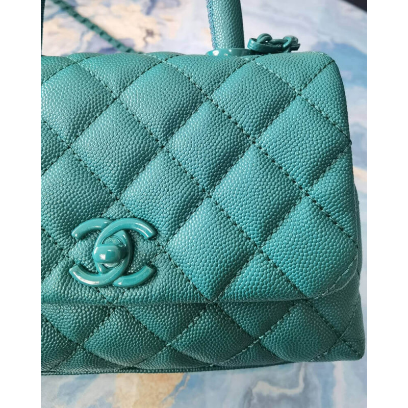 Replica Chanel Mini Coco Handle Ultra Matte Bag In Grained Calfskin As2215