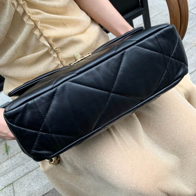 Replica Chanel 19 Large Lambskin Flap Bag As1161