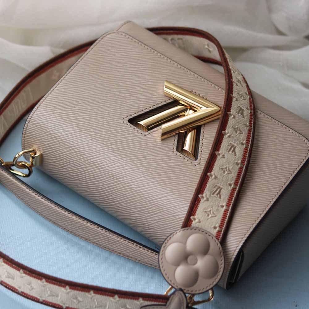 Replica Louis Vuitton Twist Mm M57050 Beige/Black/Pink