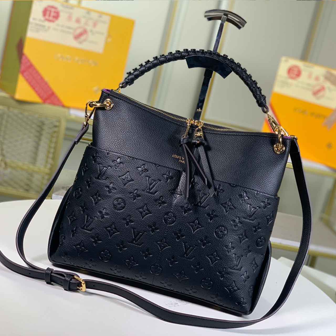 Replica Louis Vuitton Maida Hobo M45522 Black/White/Grey/Blue