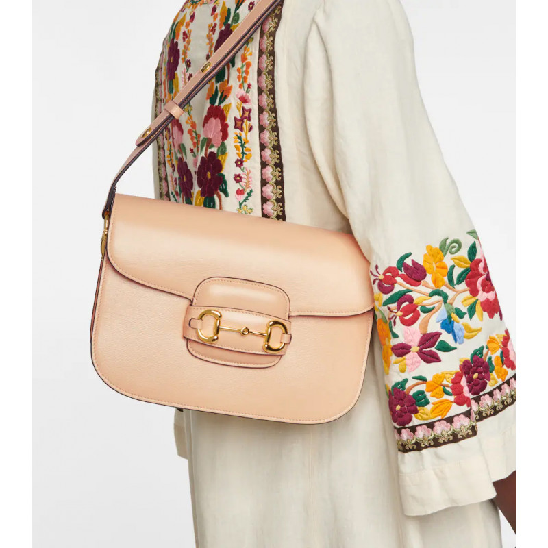 Replica Gucci 1955 Horsebit Leather Shoulder Bag 602204