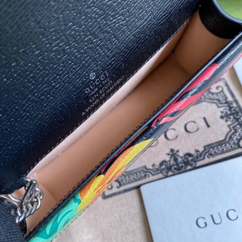 Replica Gucci Dionysus Ken Scott Print Super Mini Bag 476432 Black