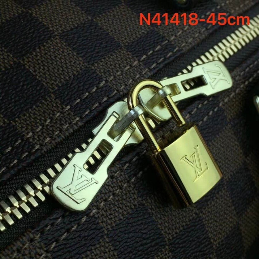 Replica Louis Vuitton Damier Ebene Canvas Keepall Bandouliere 45 N41428