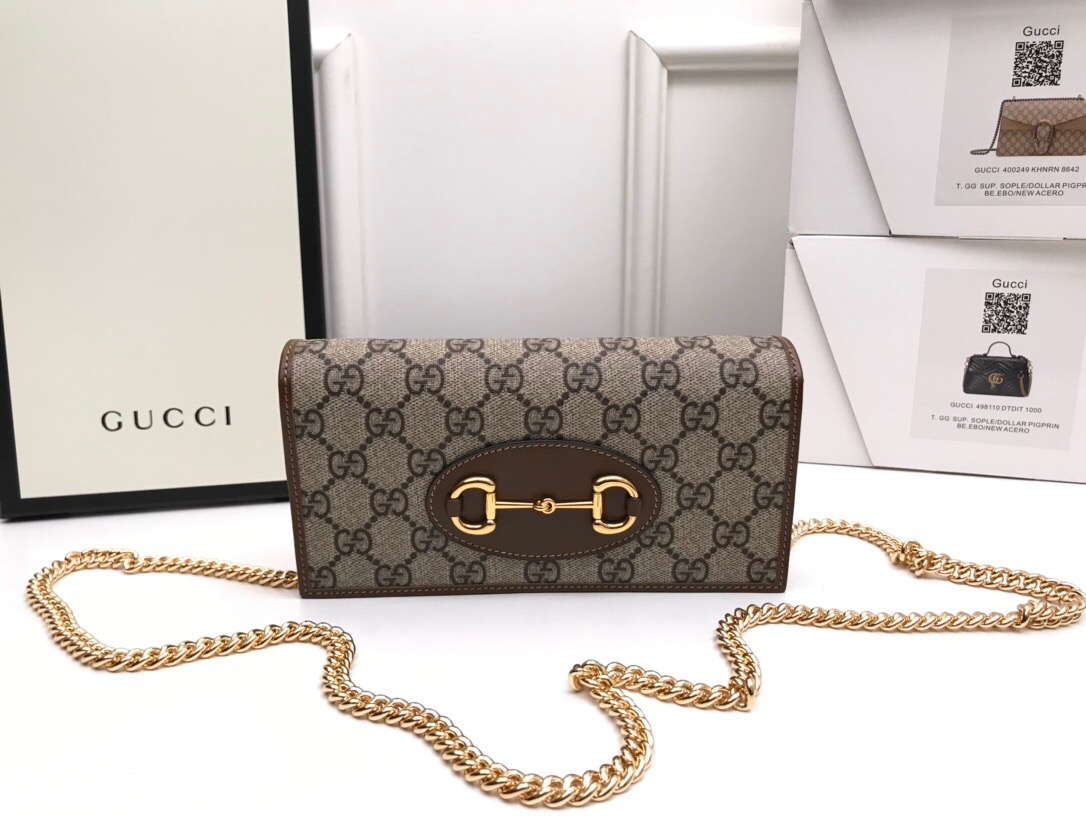 Replica Gucci Horsebit 1955 Wallet With Chain